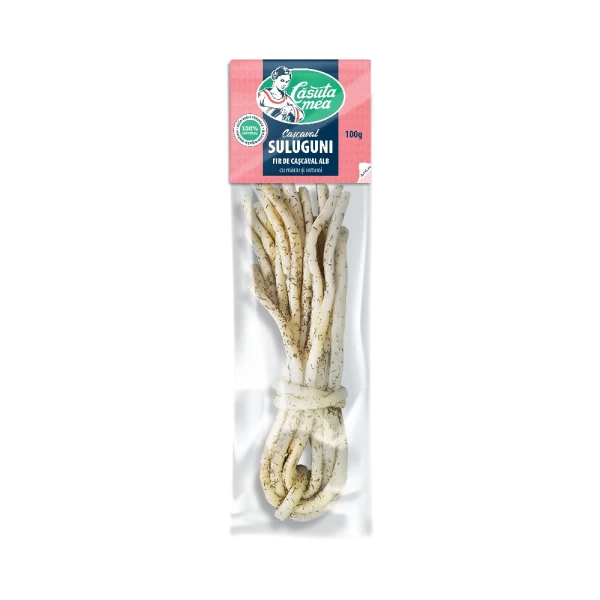 Casuta Mea Suluguni Fir cascaval marar si usturoi 40%, 100 gr - image 1