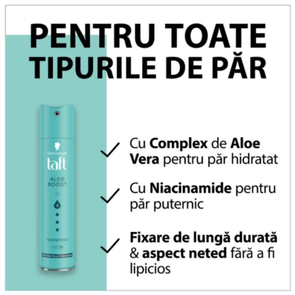 Taft Aloe Boost fixativ de par Haarspray 250 ml - image 4