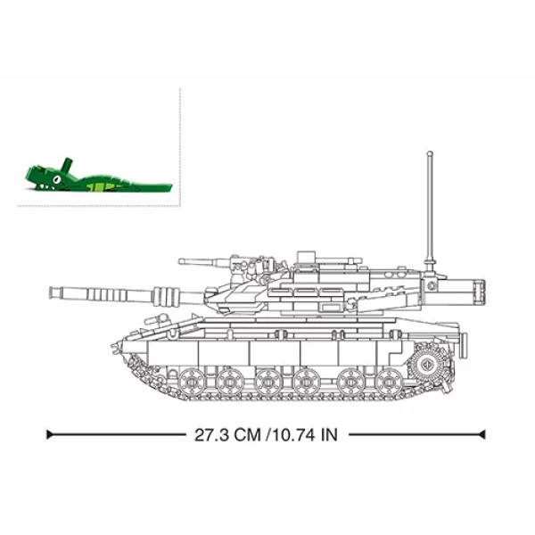 Set de constructie Merkava MK4 RC Tank, cu telecomanda, 891 elem. - image 5