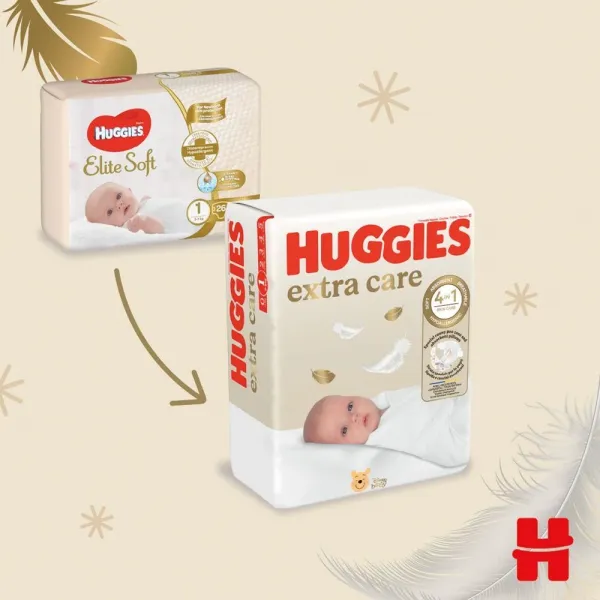 Подгузники Huggies Extra Care 1 2-5 кг 22 шт - image 2