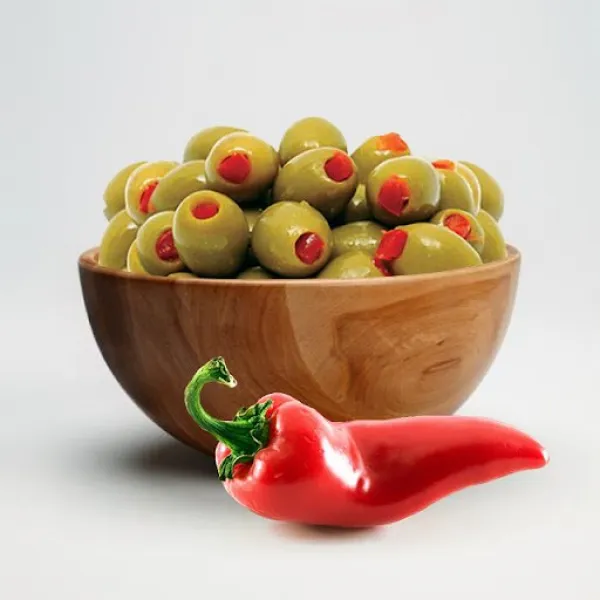 Olive verzi Hutesa cu ardei rosu 350gr - image 2