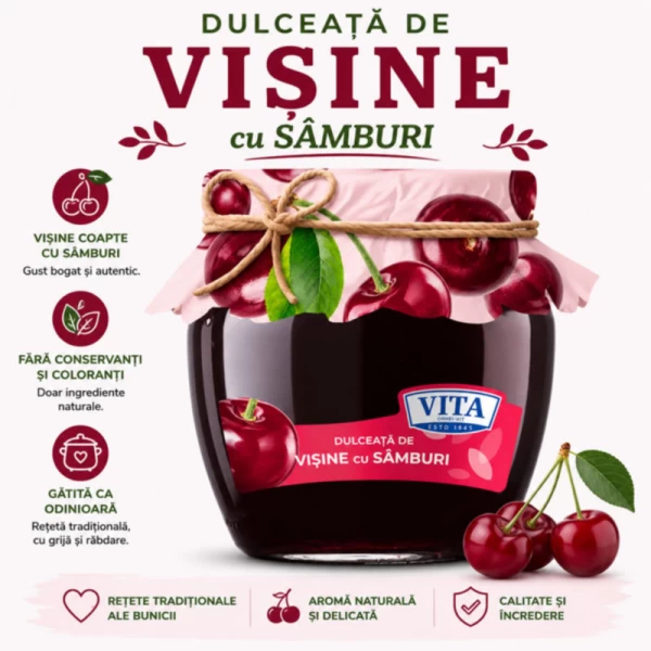 Vita Вишня в сиропе с косточками 680 г - image 2