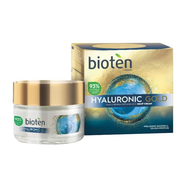 Bioten Crema de noapte intensiva antirid Hyaluronic Gold 50 ml - image 1
