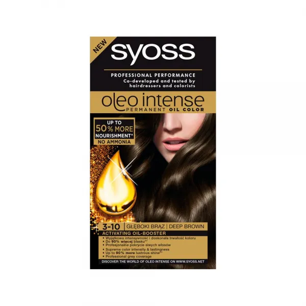 Краска для волос Syoss Oleo Intense 3-10 Глуб. каштановый - image 1