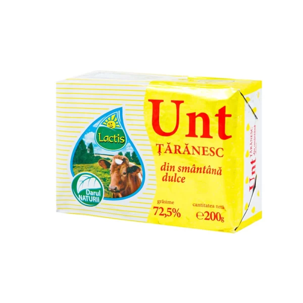 Масло Lactis Taranesc сливочное 72,5%, 200г - image 1