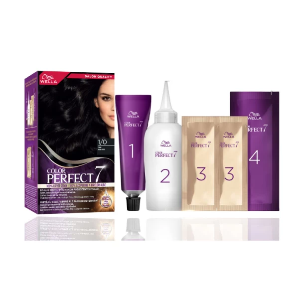 Wella Color Perfect Vopsea Negru Intens 1/0 - image 2