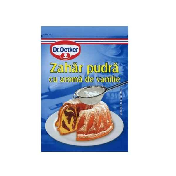 Dr. Oetker zahar pudra cu aroma de vanilie, 80g - image 1