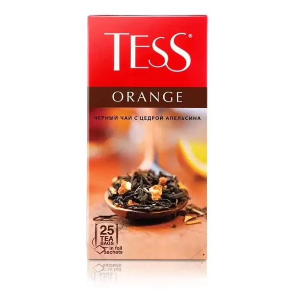 *Tess Ceai negru Orange u coaja de portocala, plicuri 25 buc - image 1