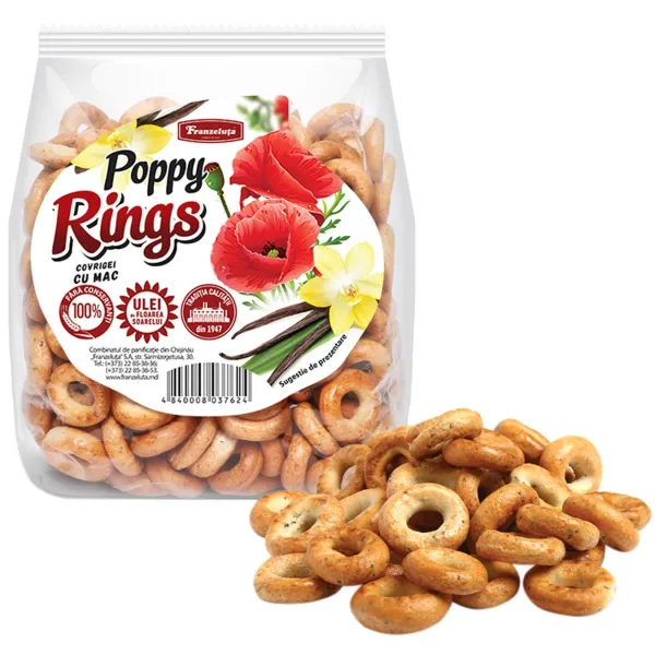 Franzeluta Rings Covrigei 200g cu vanilie si seminte de mac - image 1