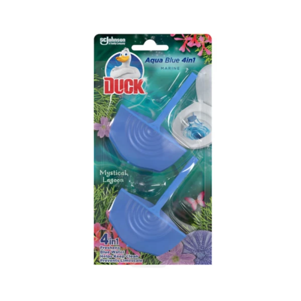 Duck Ароматизатор за тоалетна Aqua Blue 4в1 Lagoon 2x36g - image 1