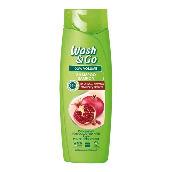 Wash&Go Sampon 360ml cu extract de rodie - image 2