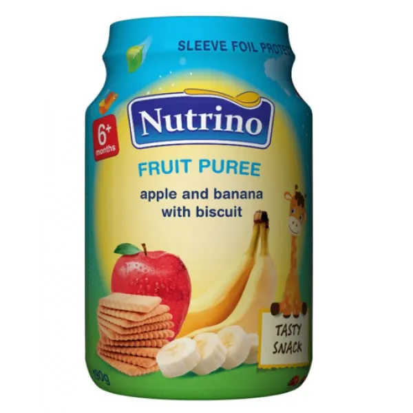 Nutrino Piure din mere, banane si biscuiti 190g (6 luni) - image 1