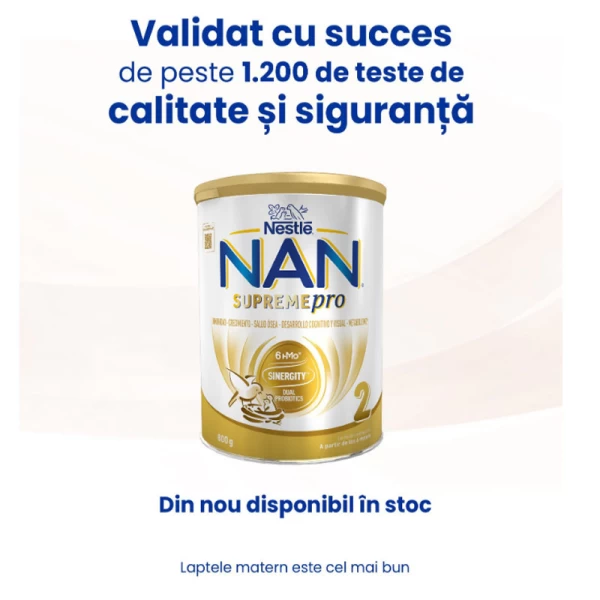 Formula de lapte praf Nestle NAN 2 Supreme Pro, 800g, 6-12 luni - image 2