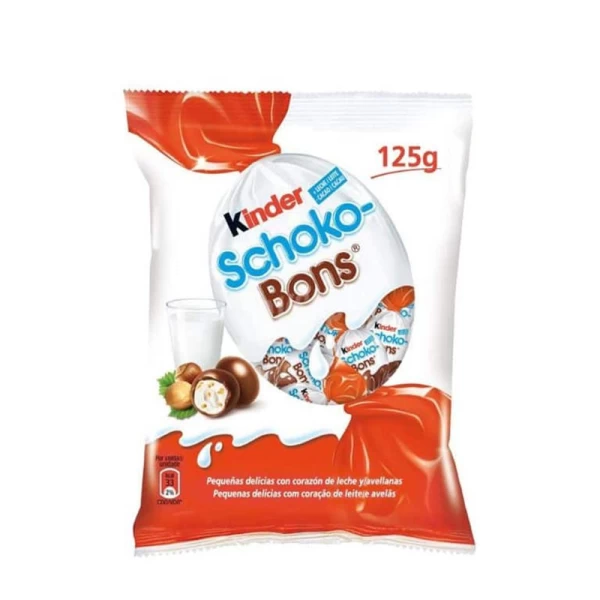 Конфеты Kinder Schoko-Bons из молочного шоколада с молочно-ореховой начинкой 125 г - image 1