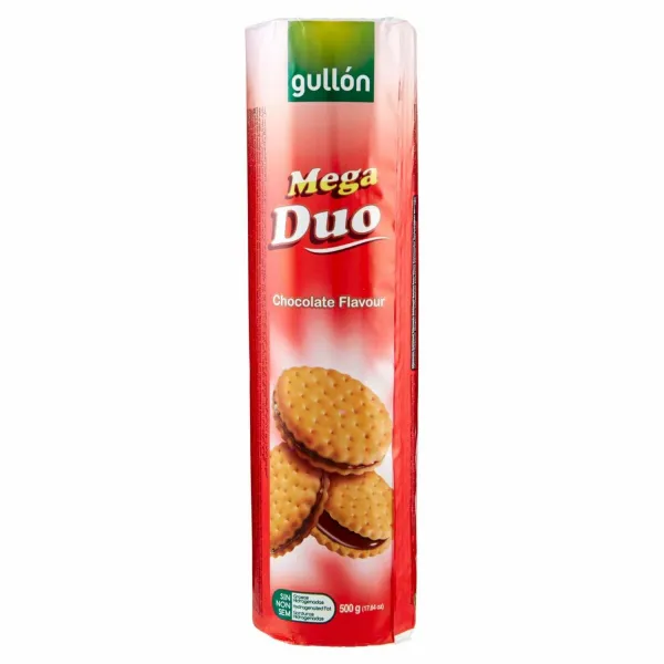Gullon Biscuti Mega Duo Crema Sabor Chocolate 500 g - image 1