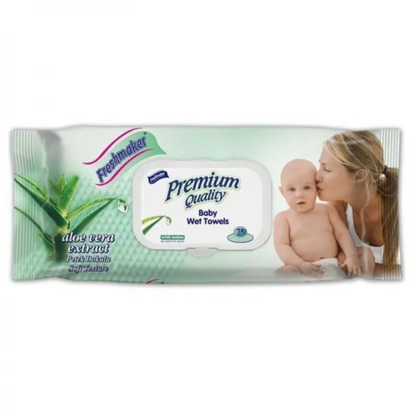 Coton Soft serv umede Freshmaker Premium 72 buc cu capac - image 1