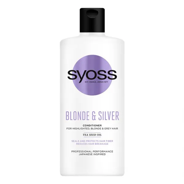 Syoss Balsam de par Blonde & Silver pentru par blond, argintiu sau cu suvite, 440 ml - image 1