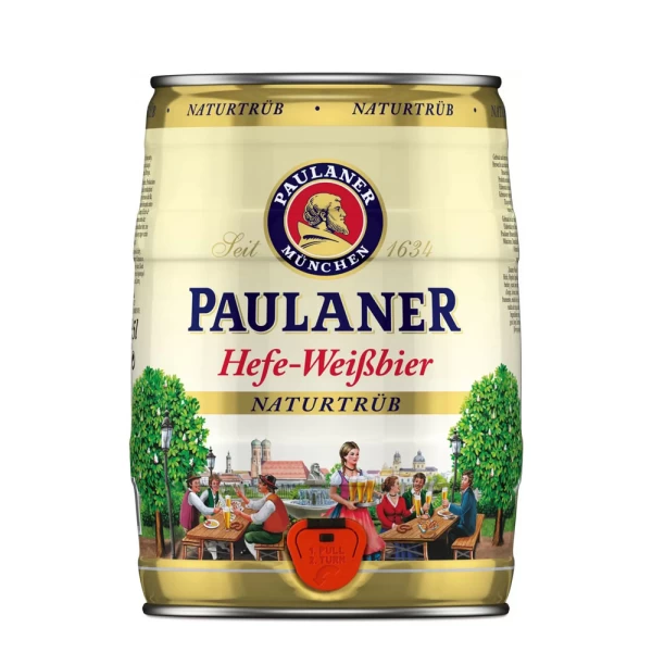 Paulaner Пиво Hefe-Weissbier светлое нефильтрованное 5.5% 5 л - image 1