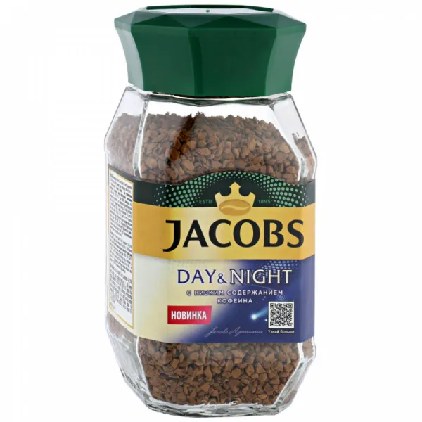 Кофе растворимый Jacobs Day Night Без Кофеина 95г - image 1