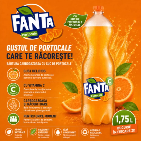 Fanta Bautura carbogazoasa Orange 1,75L - image 2