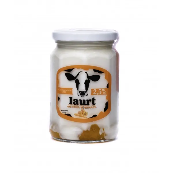 Iaurt fermentat Lattese 2,5% 290 gr Caise si morcov - image 1