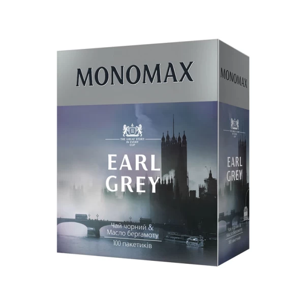 Чай черный пакетированный Мономах Earl Grey 100 х 2 г - image 1