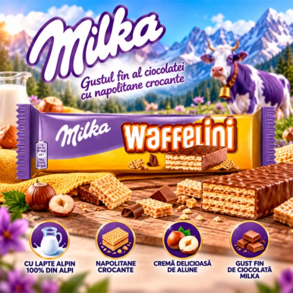 Батончик Waffelini Milka 31 г - image 3