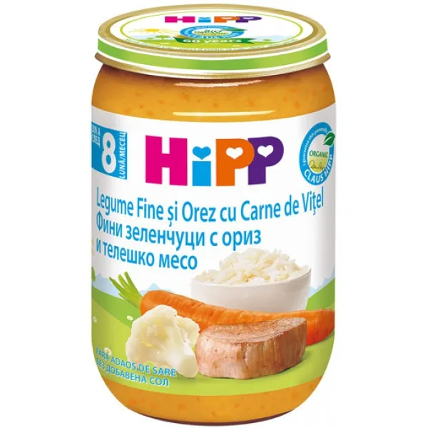 HiPP Piure de vitel cu legume si orez (8+ luni), 220 g - image 1