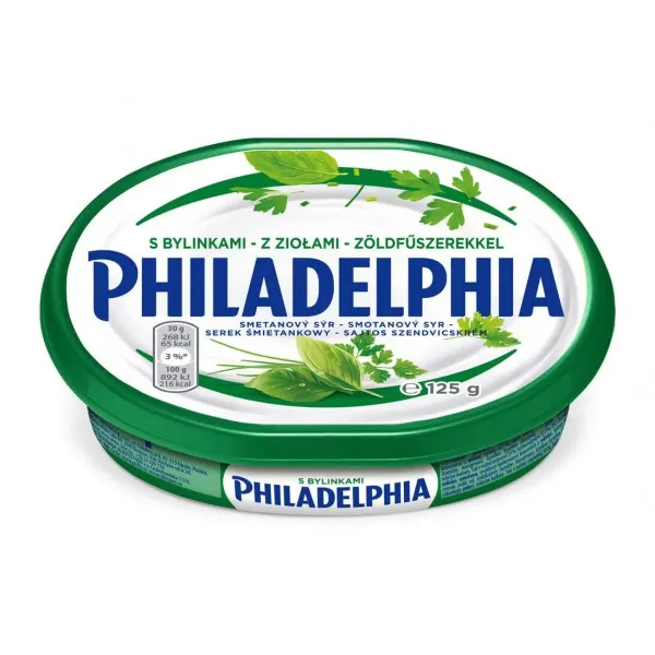 Philadelphia Crema de brinza cu verdeață 63% 125 gr - image 1