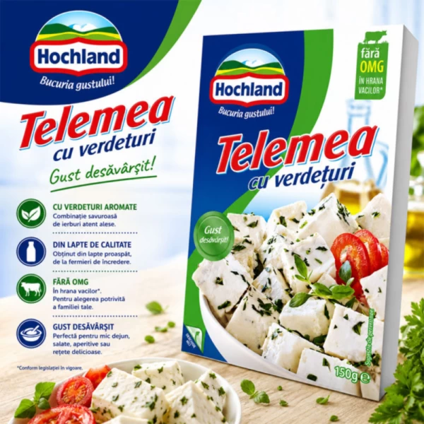 Hochland Telemea с зеленью из коровьего молока 150г - image 2