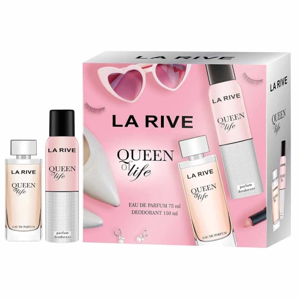 Set La Rive Woman Queen Of Life (apa de parfum 75ml+deo 150cm3) - image 2