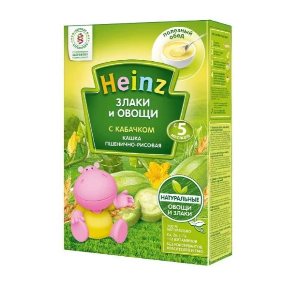Heinz Кашка рисово-пшеничная с кабачком (5+ мес.), 200г - image 1