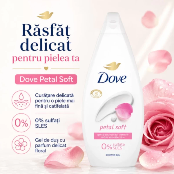 Dove Гель для душа Essential Care Petal Soft 720 мл - image 2