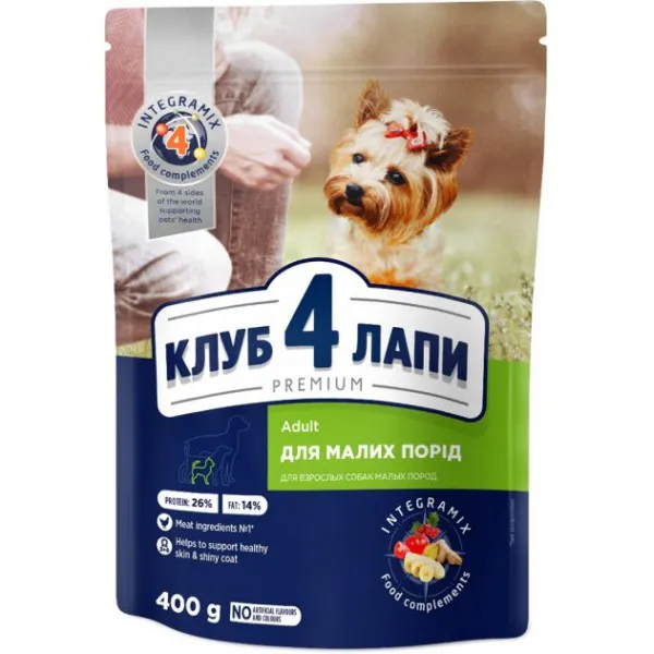Club 4 Paws Hrana pentru caini talie mici 400g - image 1