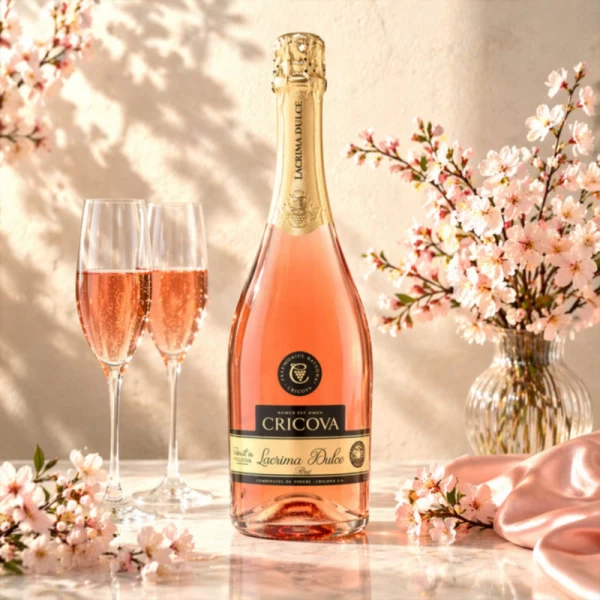 Cricova Lacrima Dulce Вино игристое белое Rose 0,75 л - image 2