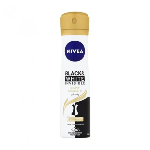 Nivea Deodorant spray Black & White Silky Smooth 150 ml - image 1