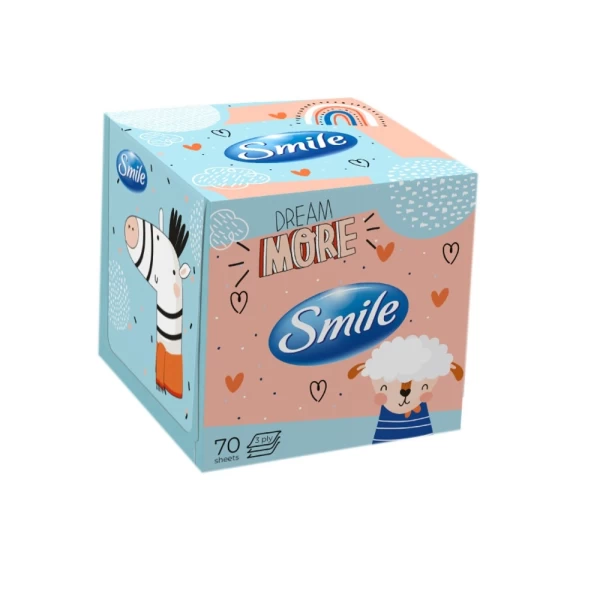 Smile Servetele faciale 3 str albe, 70 buc Cub  - image 1