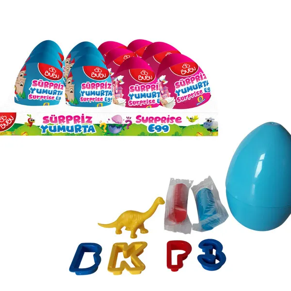 Ou cu surpriza Dinozauri, include plastilina de modelat si forme - image 2