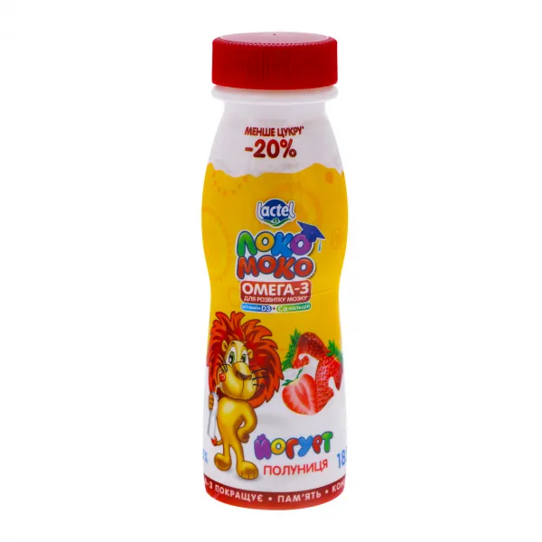 Loko Moko Iaurt de baut cu umplutura capsune 1,5% 185g - image 1