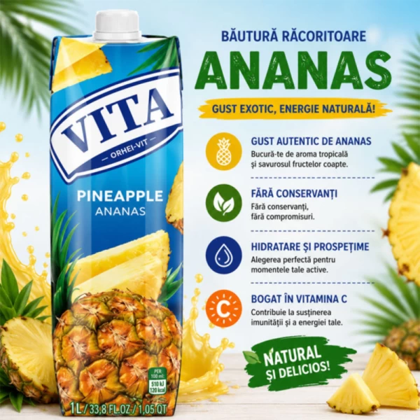 Vita Нектар Ананас 1000 мл - image 2