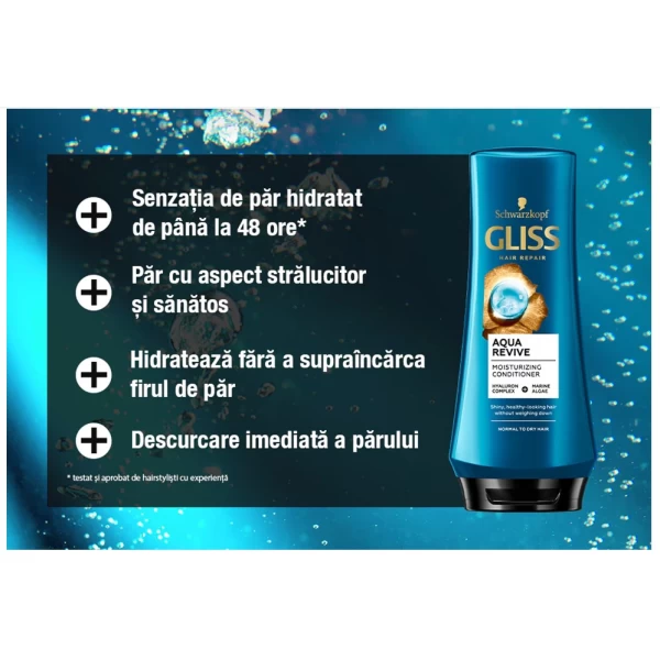 Gliss Aqua Revive Бальзам для нормальных или сухих волос, 200 мл - image 3