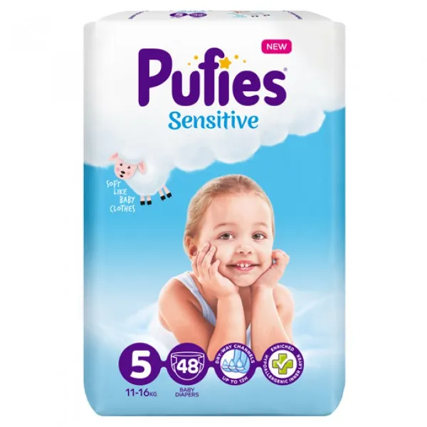 Pufies Подгузники Sensitive MP JUNIOR N5 11-16кг 48шт - image 1