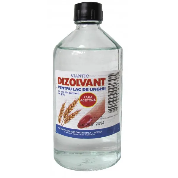 Viantic Dizolvant pentru lac de unghii 185ml cu ulei de grau - image 1