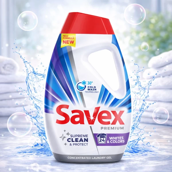 Savex Detergent lichid 0.96l Premium Whites & Color - image 2