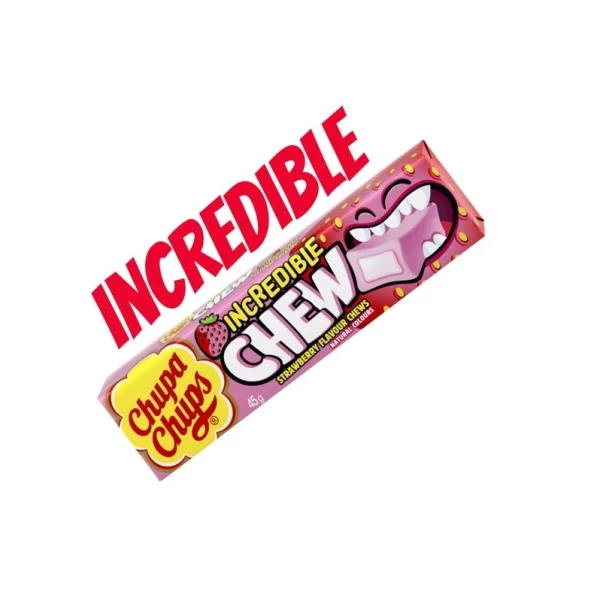 Chupa-Chups Жевательные конфеты Incredible Chew клубника 47г - image 2