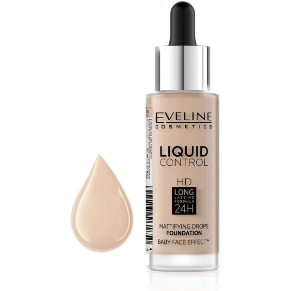 Тональная основа Eveline Liquid Control тон 005 ivory 32 мл - image 1