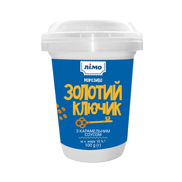 Мороженое 10% с карамельным соусом Золотой ключик Лімо ст 100г - image 2