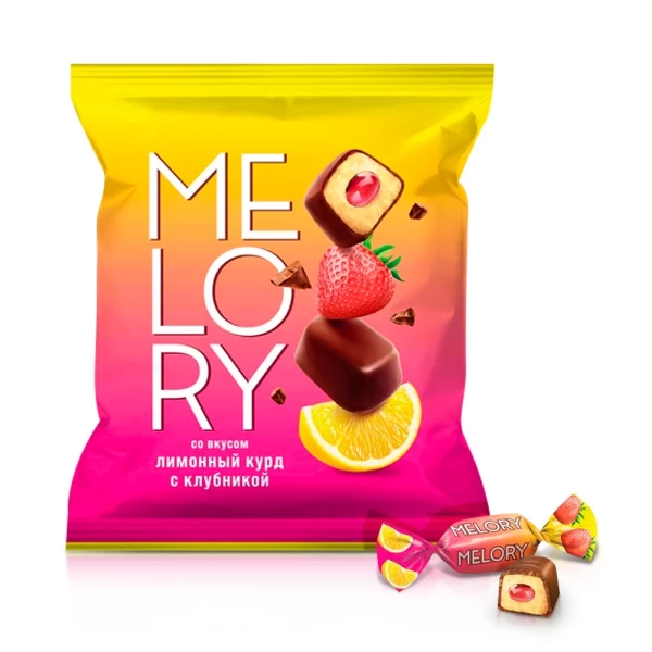 Яшкино Конфеты помадные Melory Лимонный курд с клубникой 500г - image 1