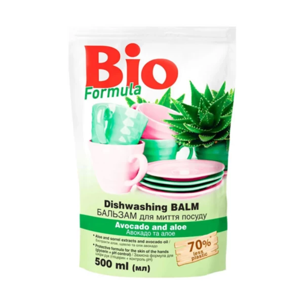 Bio Formula Бальзам для мытья посуды Авокадо и Алоэ 500 мл - image 1