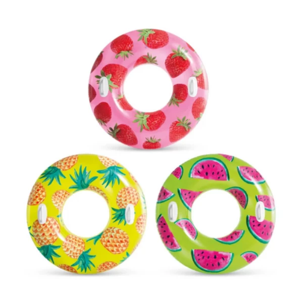 Надувной круг с ручками «Tropical Fruit», 107 см, макс. 80 кг, 3 цвета, от 9 лет, Intex (56261) - image 2